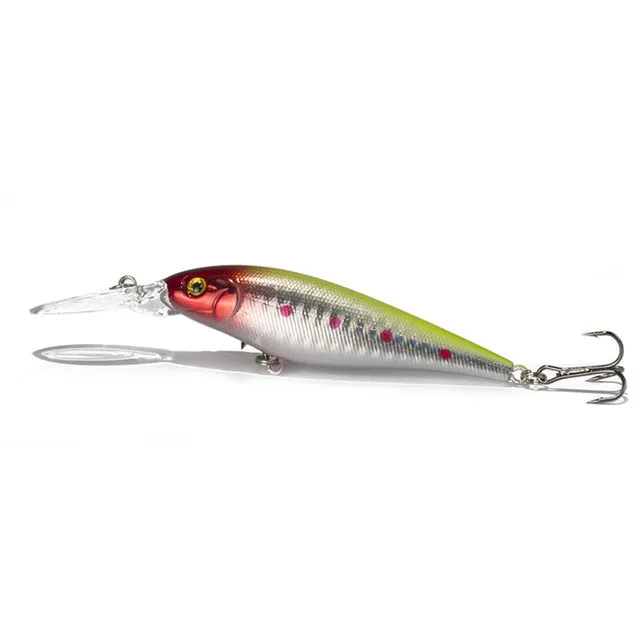 1.5-4m 10.5g 11cm Hard Bait Minnow Fishing lures Crankbait Wobbler Depth Dive Bass Fresh Salt water 4# Hook