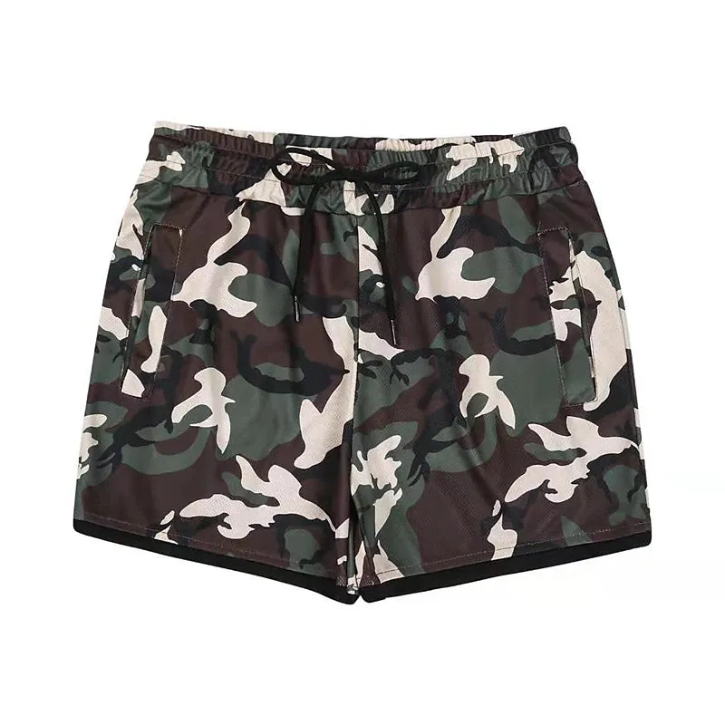 3" Men's Camo Fitness Shorts with Quick Dry Technology