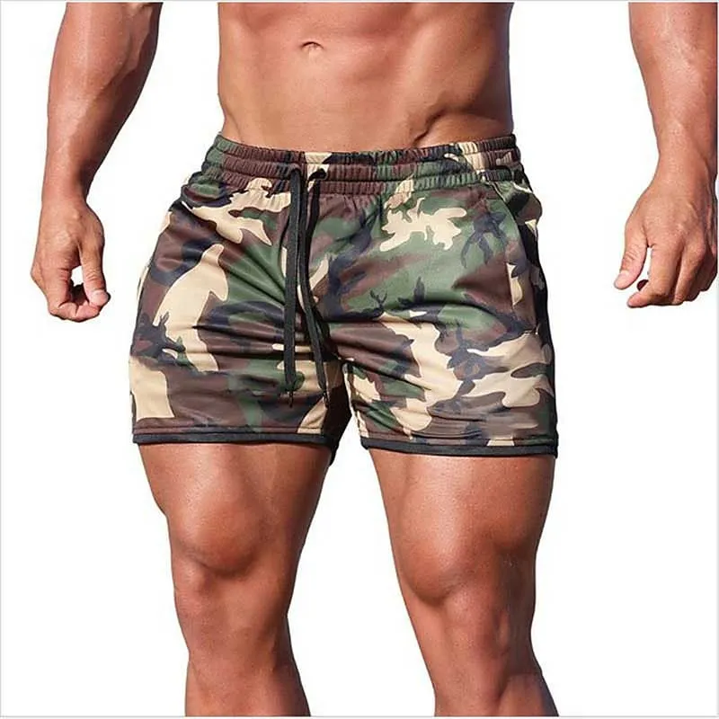 3" Men's Camo Fitness Shorts with Quick Dry Technology