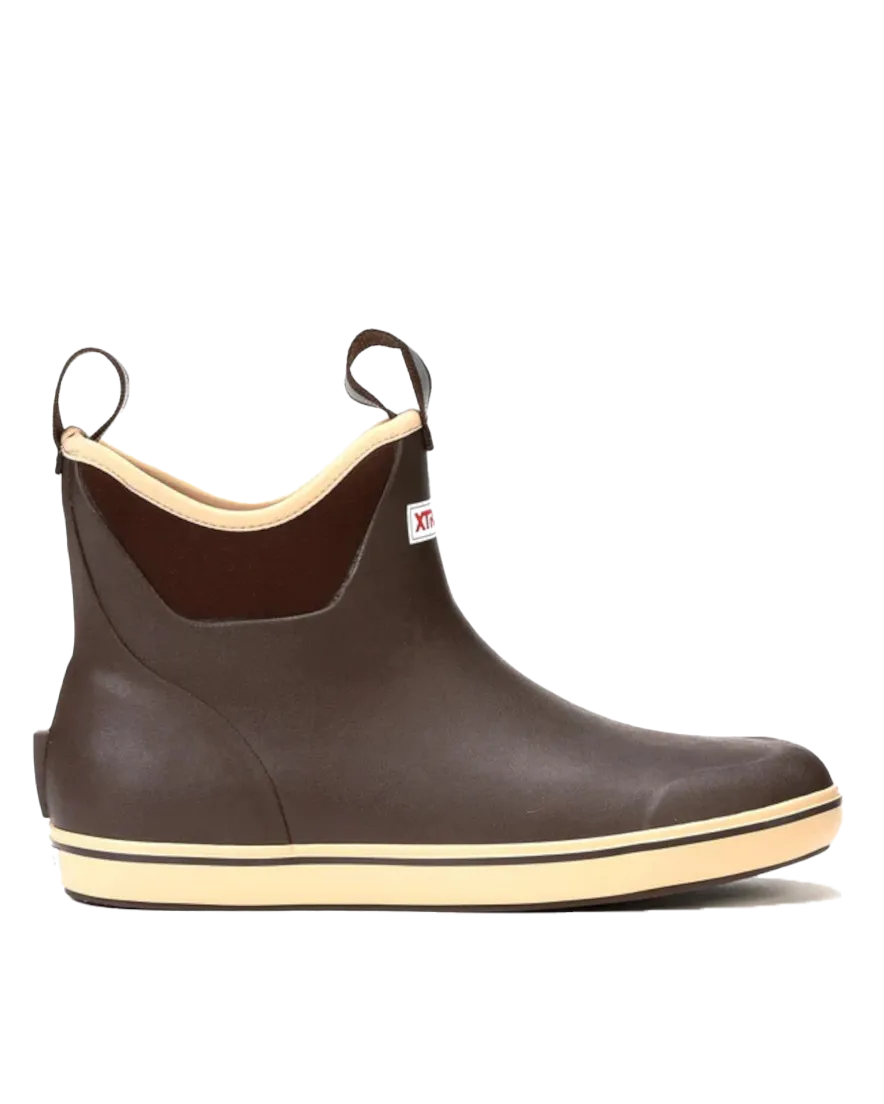 6" Ankle Deck Boots in Chocolate Tan