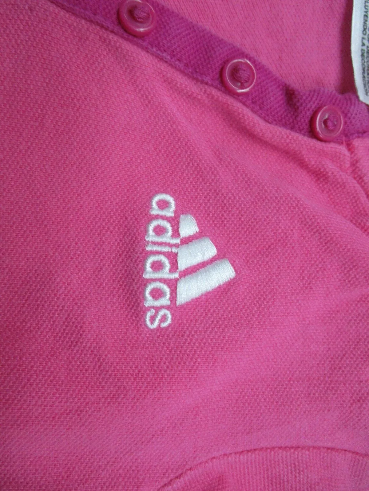 Adidas Golf Polo Shirt Kids Girls Size 2T Pink Embroidered Logo Sports Shirt