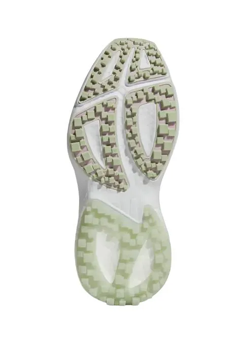 Adidas Womens Solarmotion Spikeless Golf Shoes Cloud White/ Silver Metallic/ Linen Green