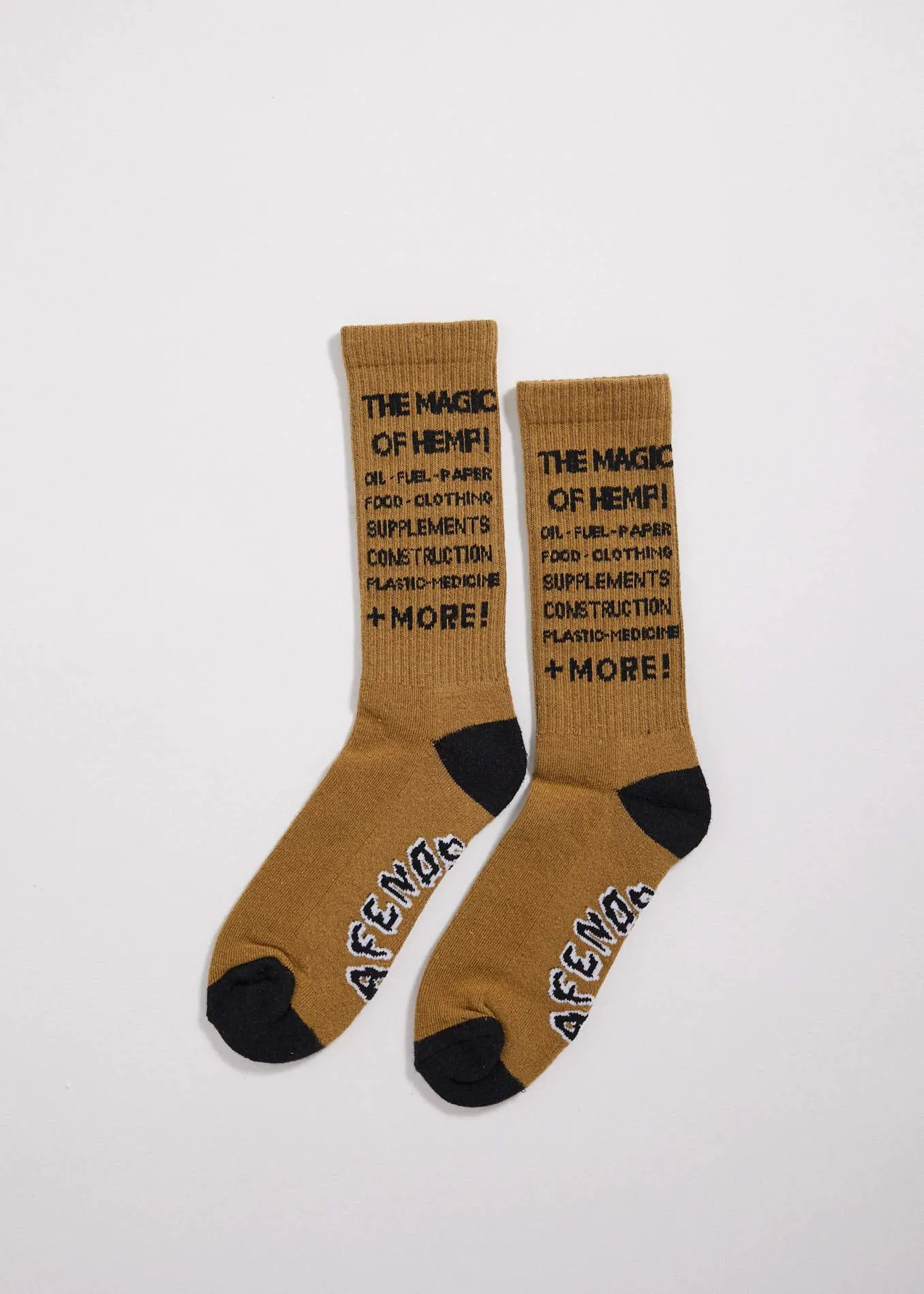 Afends Unisex For The People - Hemp Socks One Pack - Moss