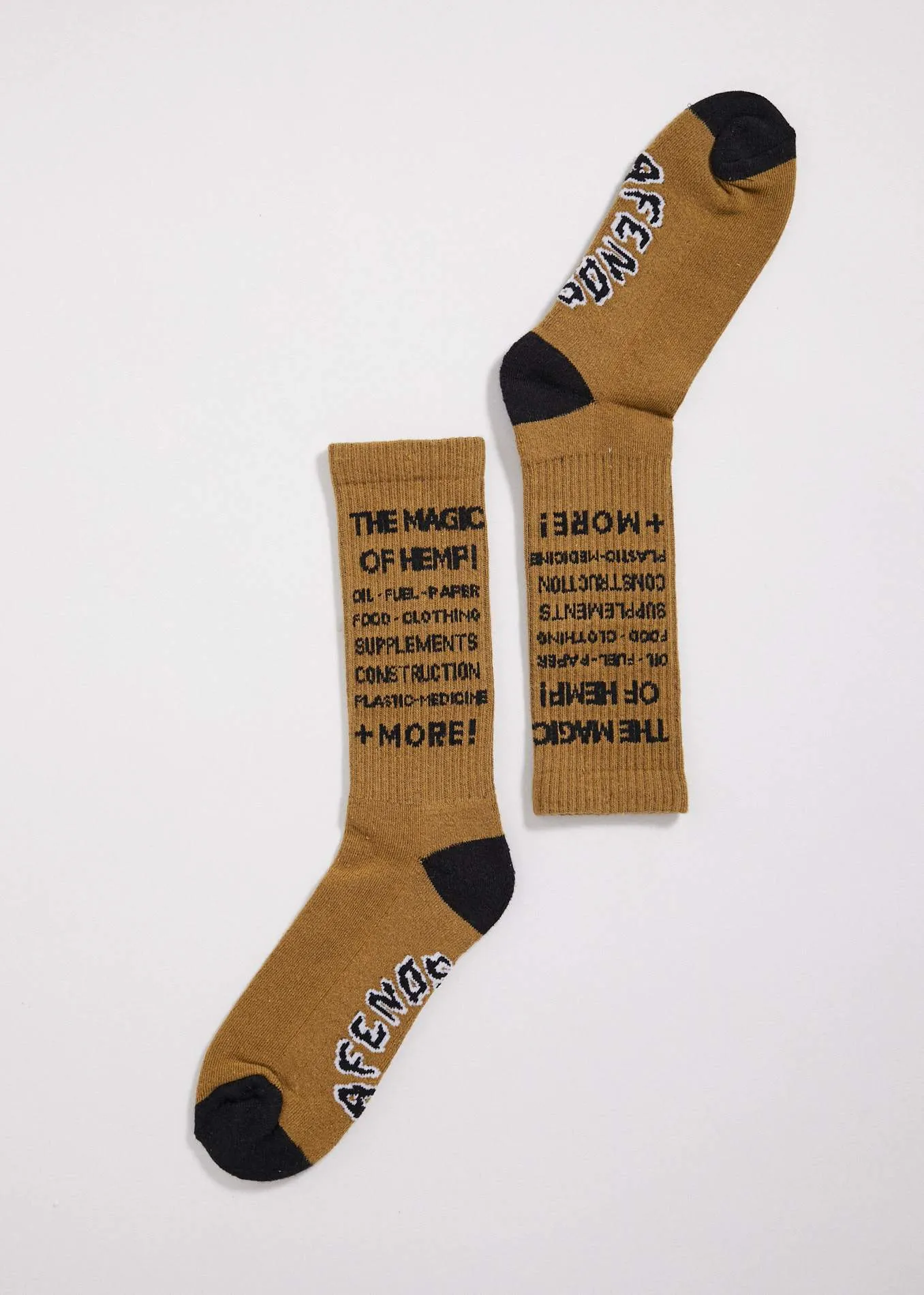 Afends Unisex For The People - Hemp Socks One Pack - Moss