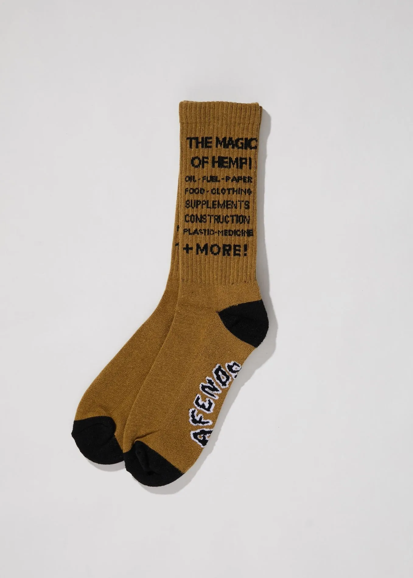 Afends Unisex For The People - Hemp Socks One Pack - Moss