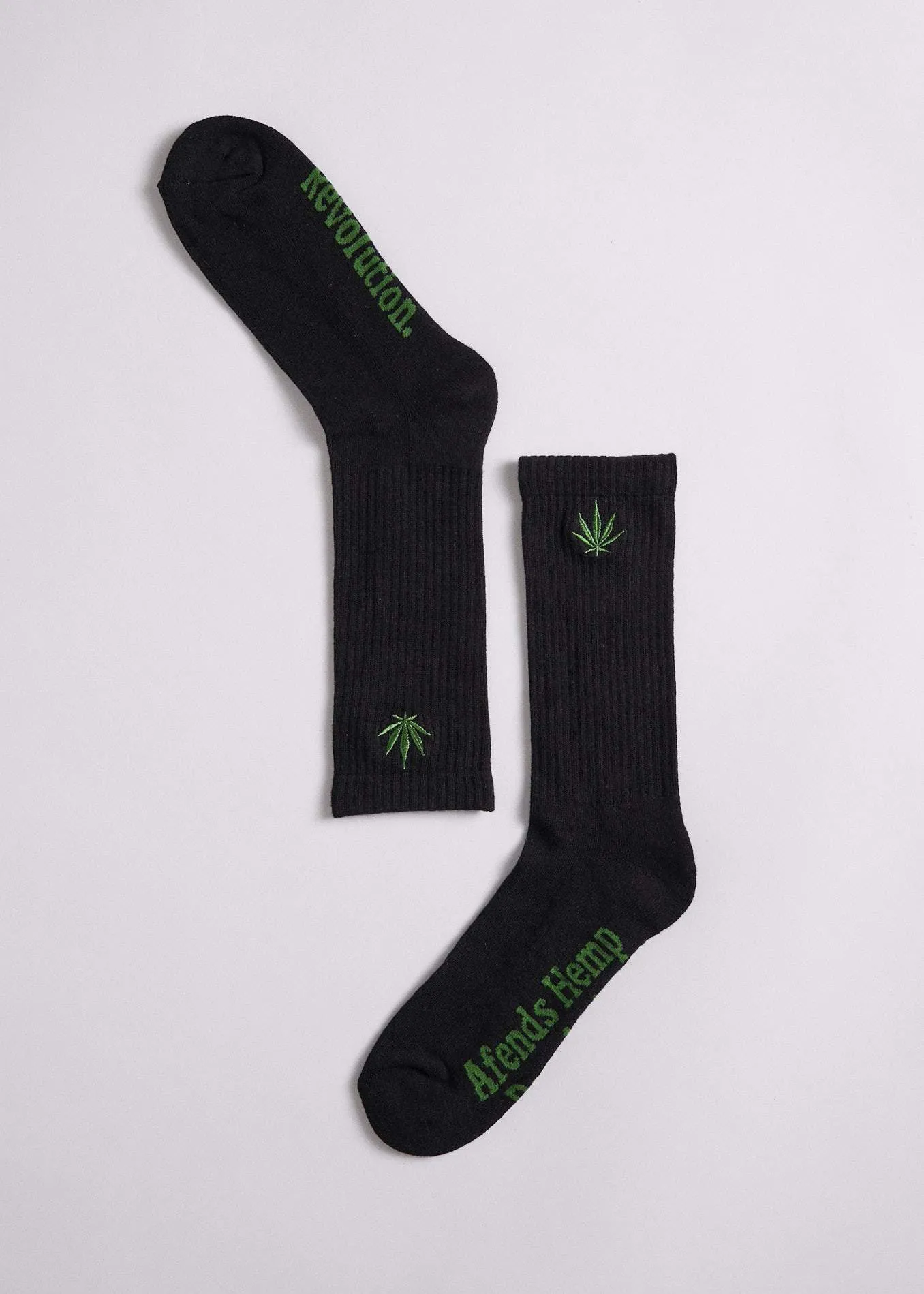 Afends Unisex Happy Hemp - Socks One Pack - Black