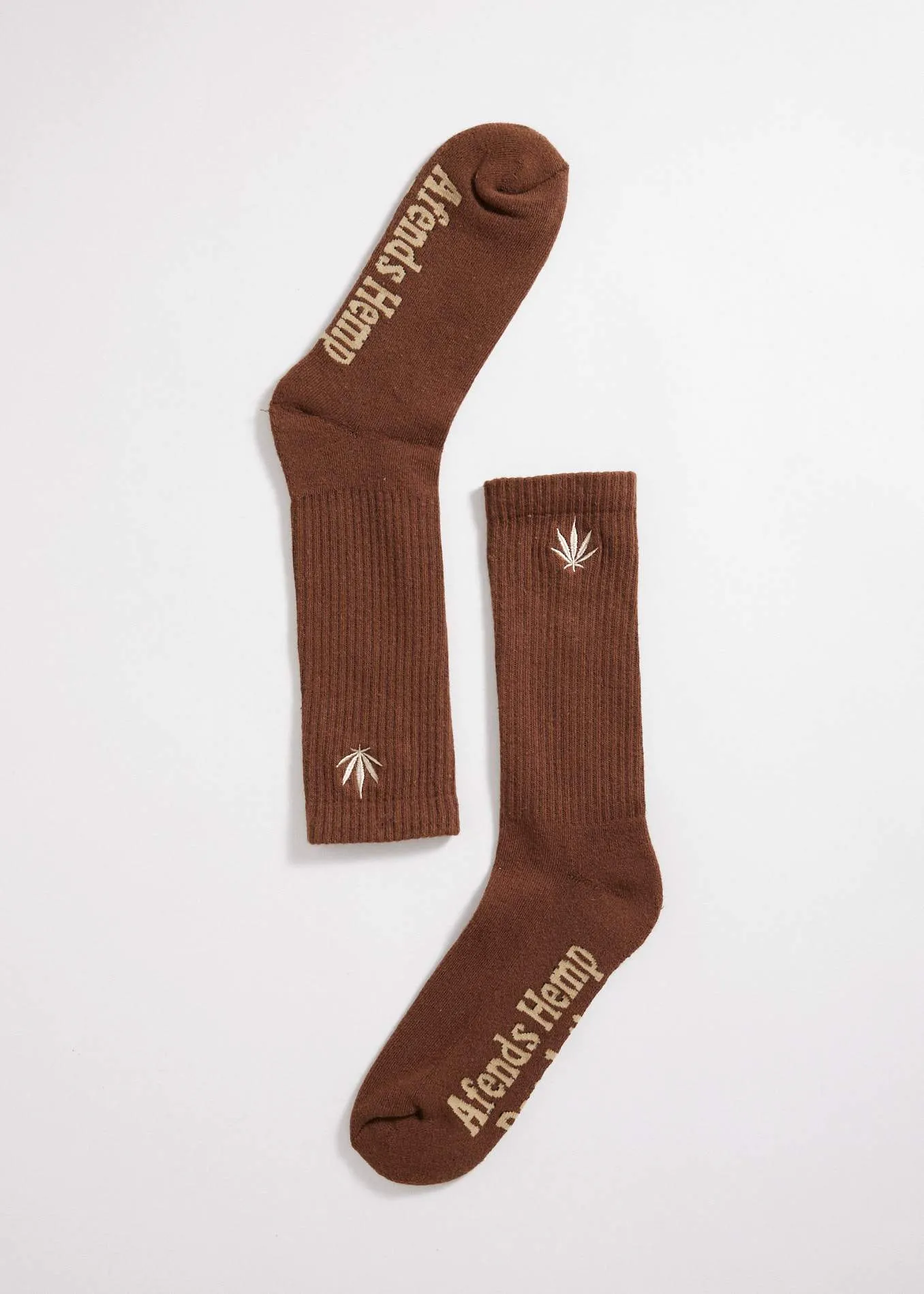 Afends Unisex Happy Hemp - Socks One Pack - Chocolate