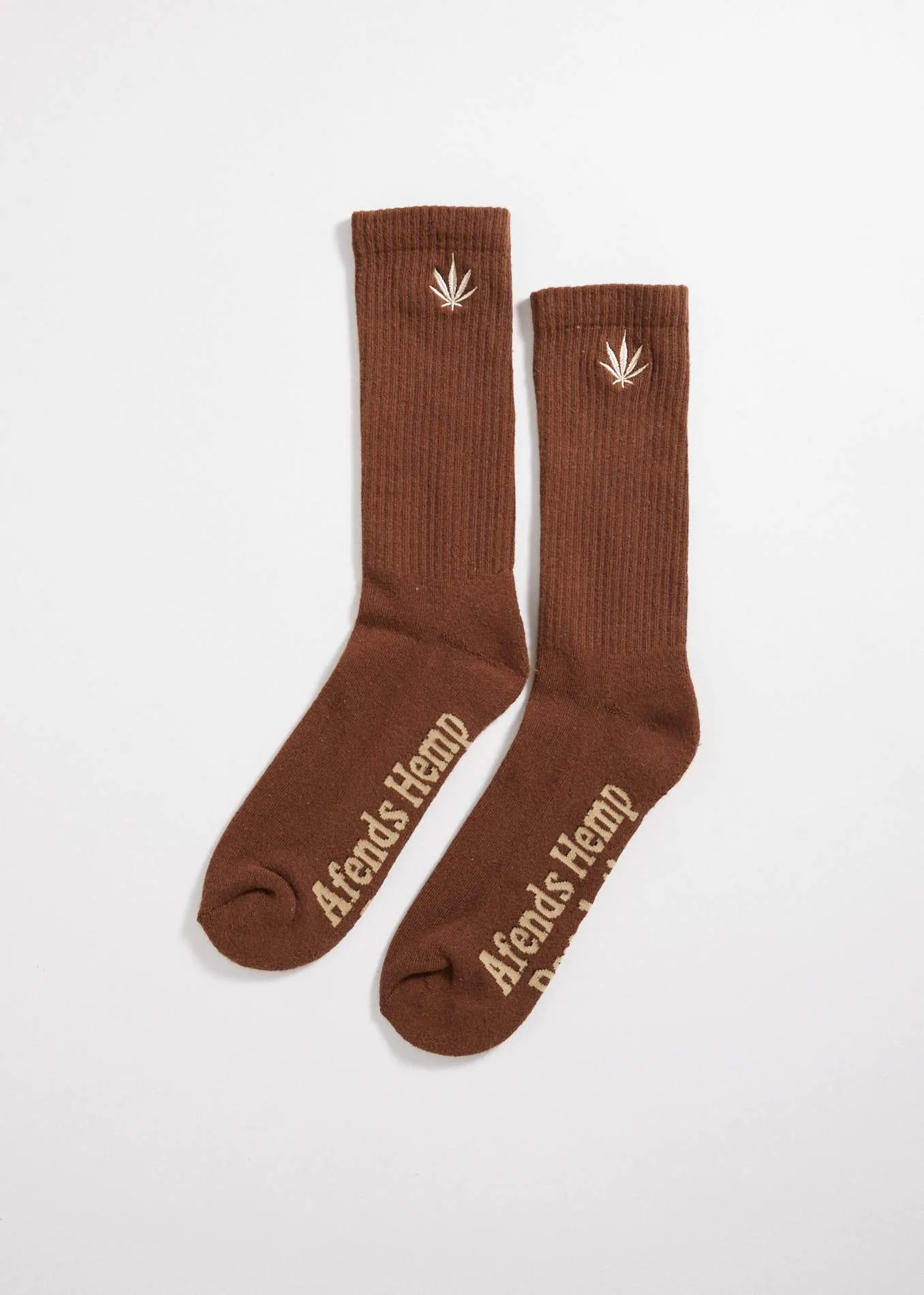 Afends Unisex Happy Hemp - Socks One Pack - Chocolate