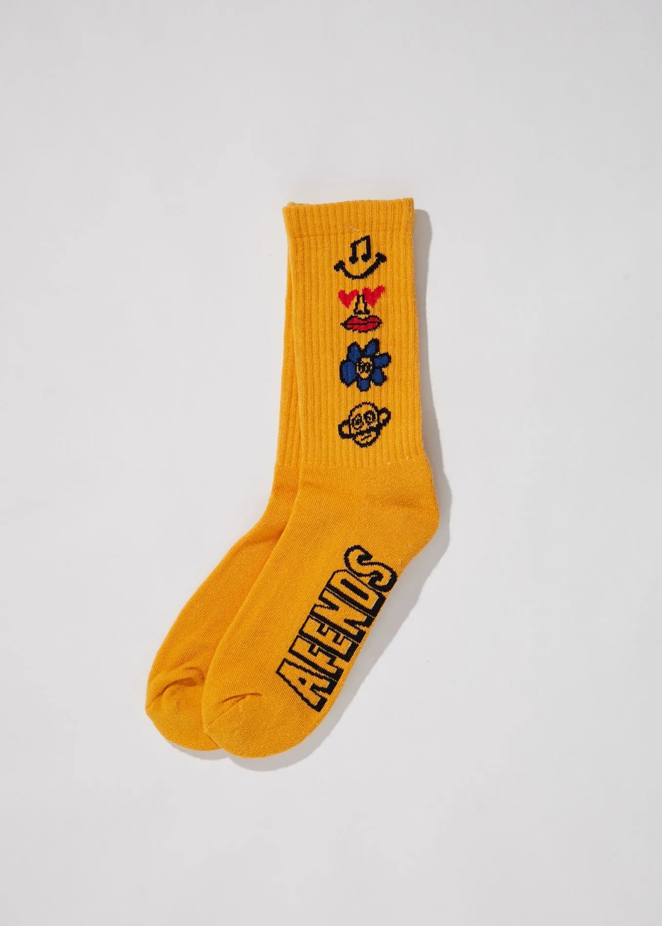 Afends Unisex Social Burnout - Hemp Socks One Pack - Beeswax