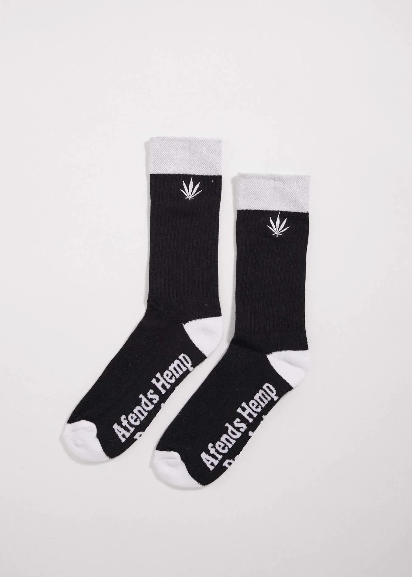 Afends Unisex Split - Hemp Socks One Pack - Black