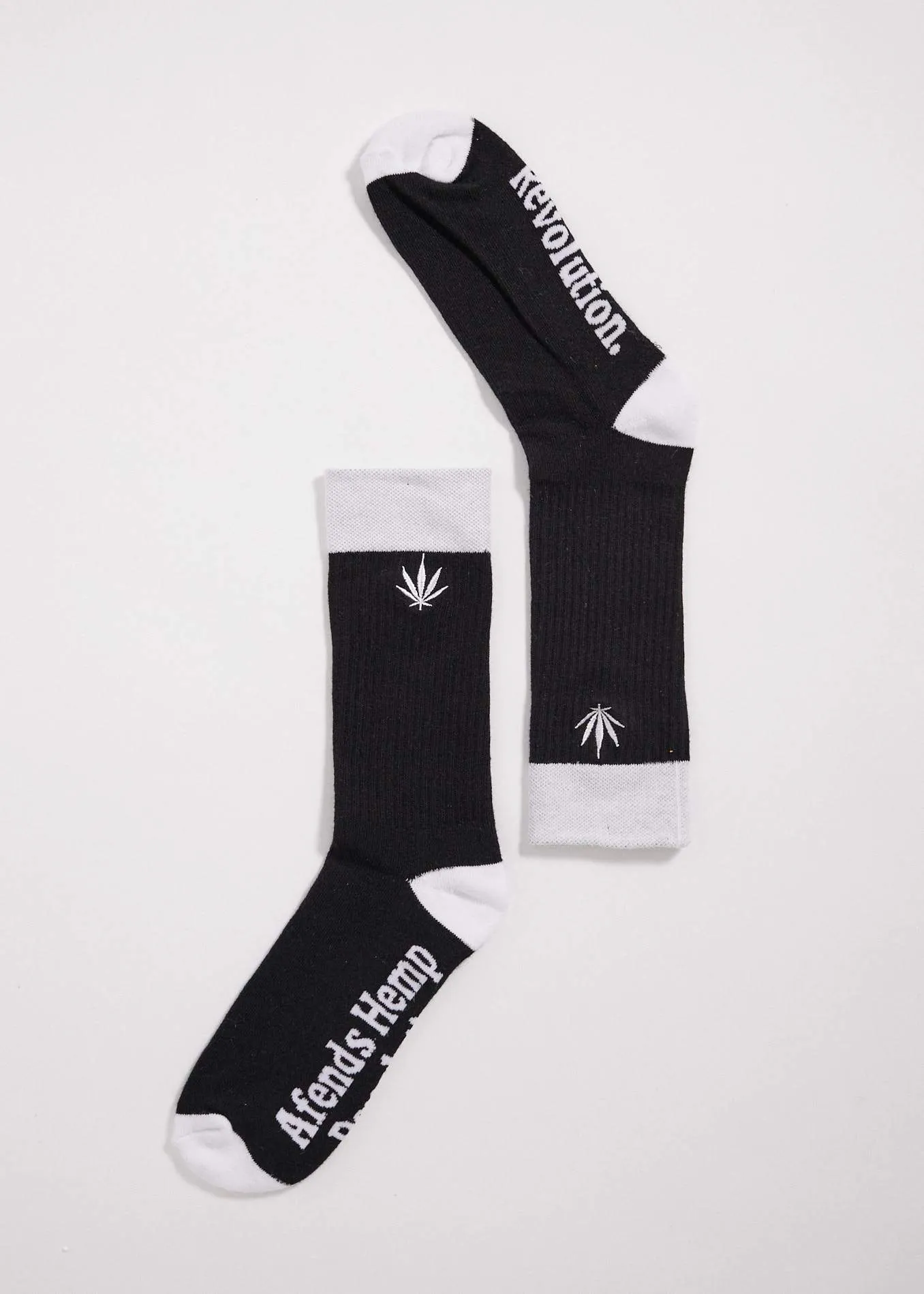 Afends Unisex Split - Hemp Socks One Pack - Black