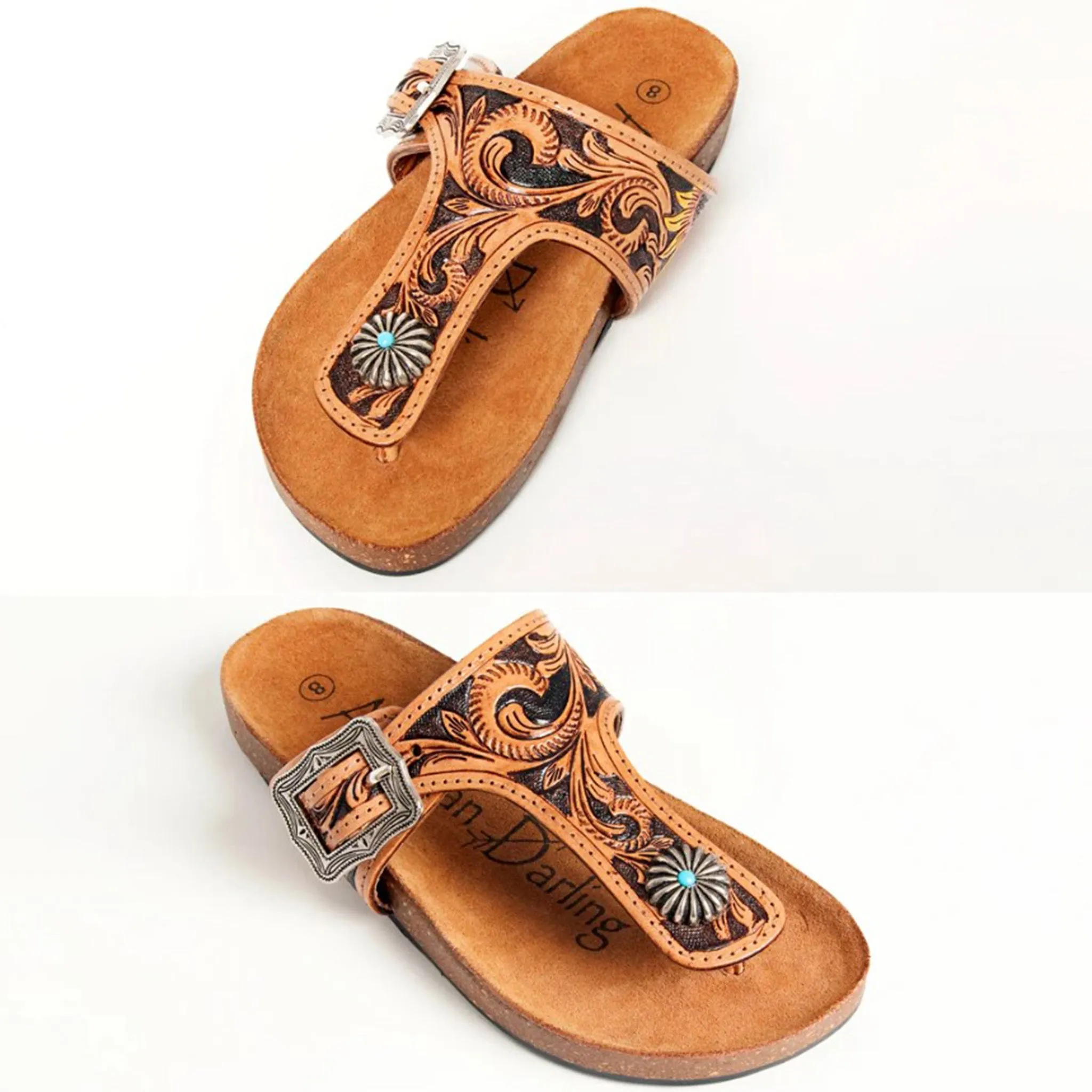 American Darling Women's Tooled Sandals