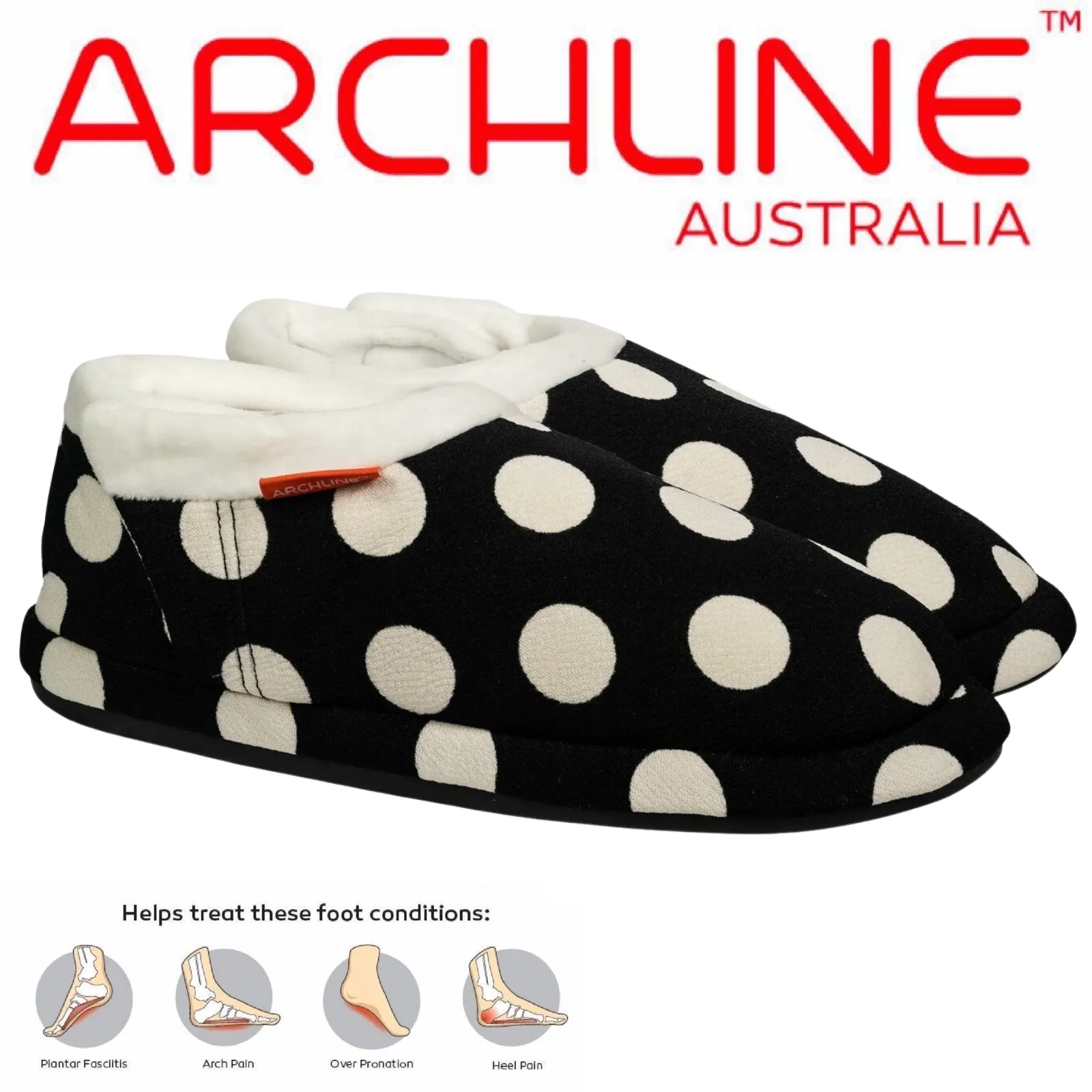 ARCHLINE Orthotic Slippers CLOSED Arch Scuffs