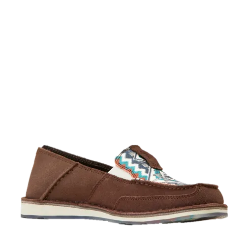 Ariat Ladies Cruiser Chimayo Chocolate & Rio Arba Turquoise Shoes 10046924