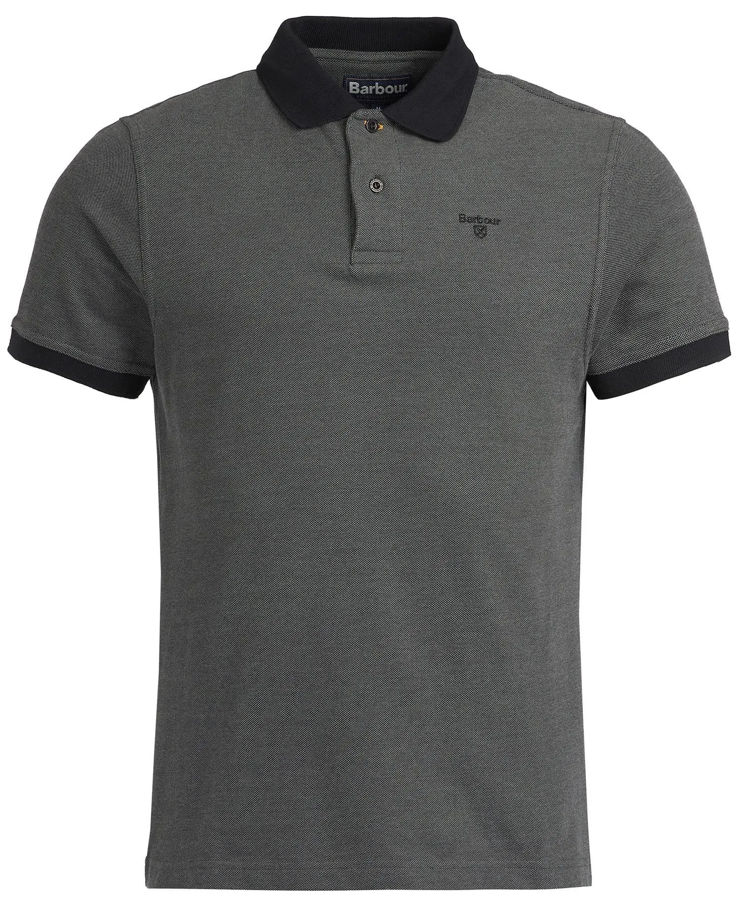 BARBOUR Sports Polo Mix Shirt - Men's - Black