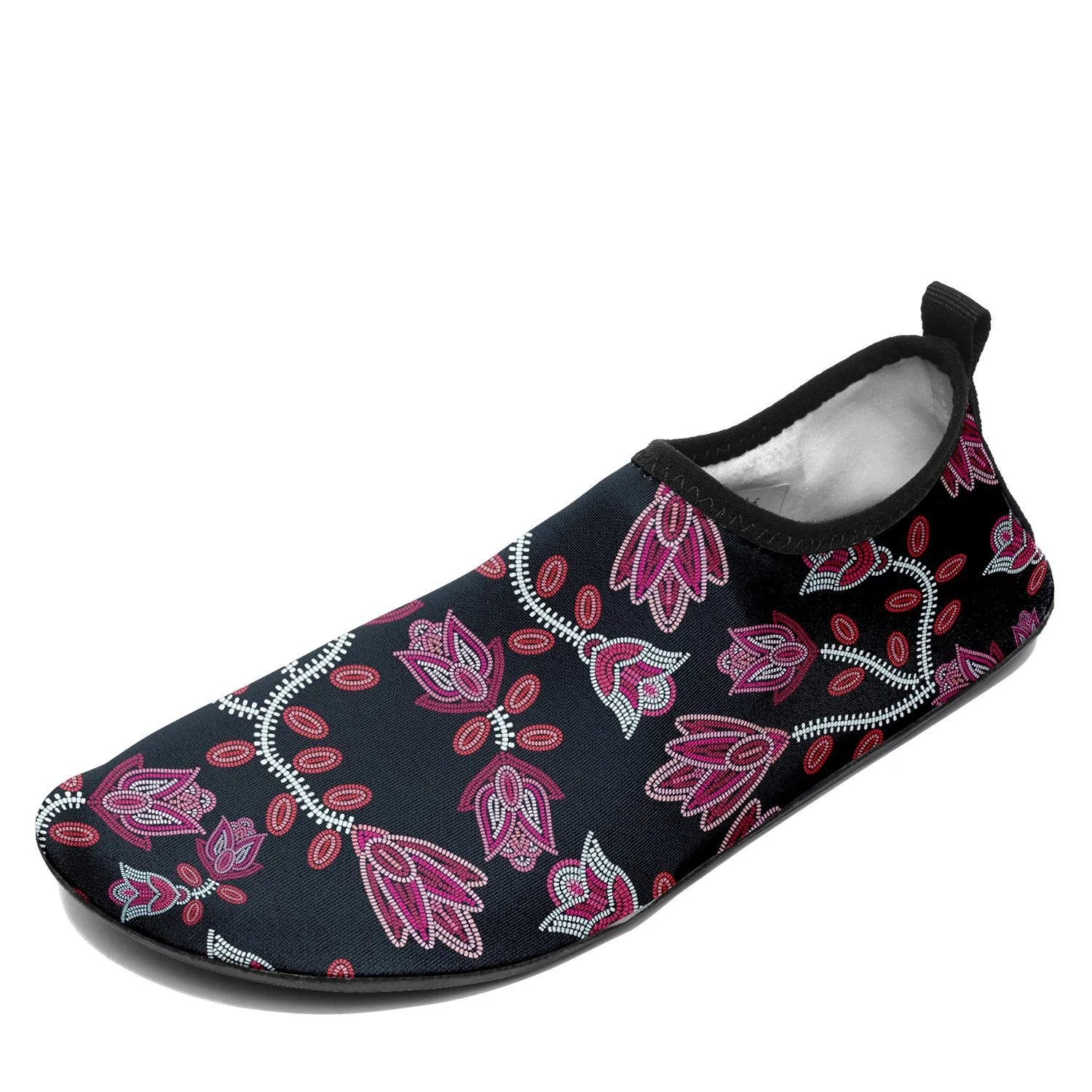 Beaded Pink Sockamoccs Kid's Sockamoccs Slip On Shoes