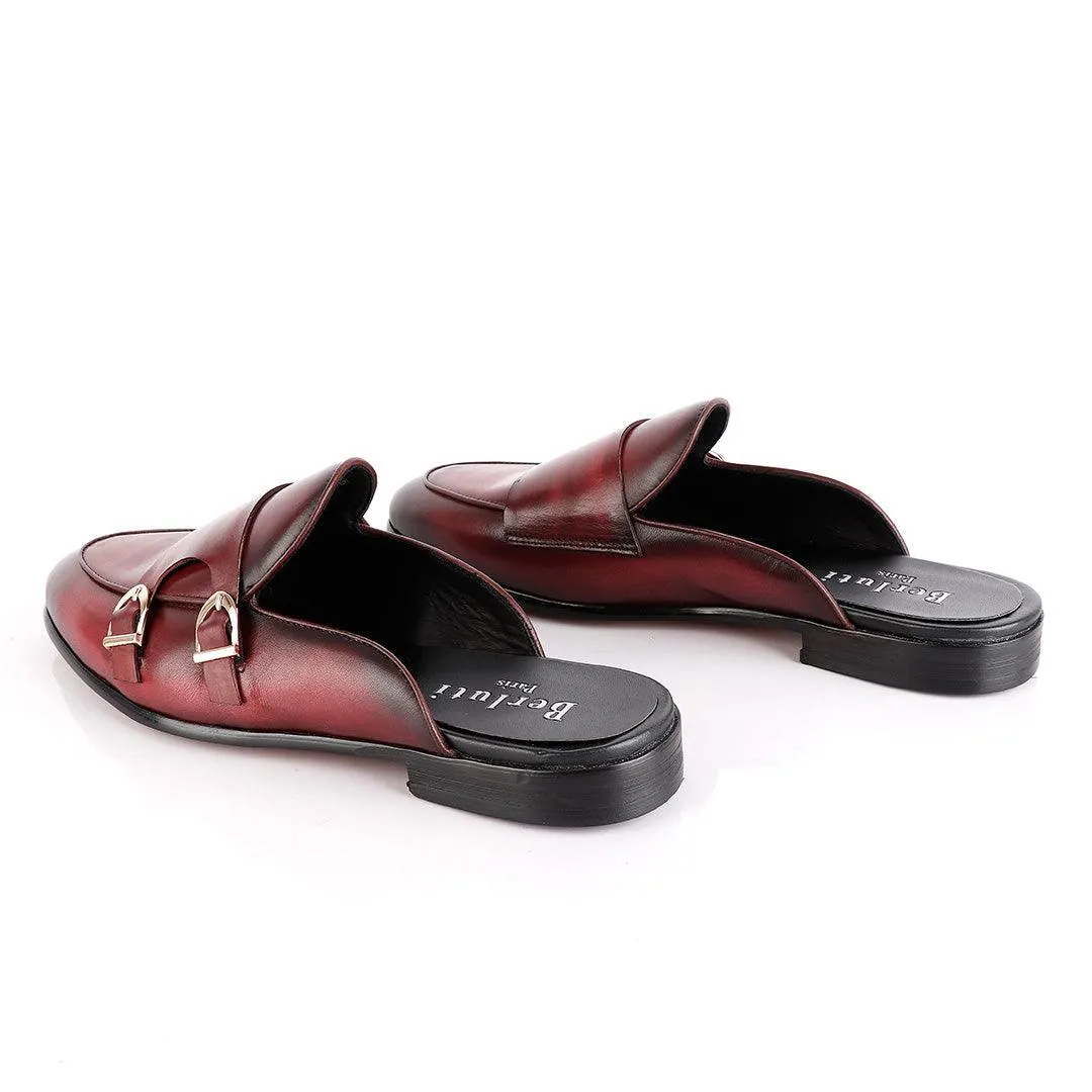 Berluti Double Monk Strap Wine Half Shoe