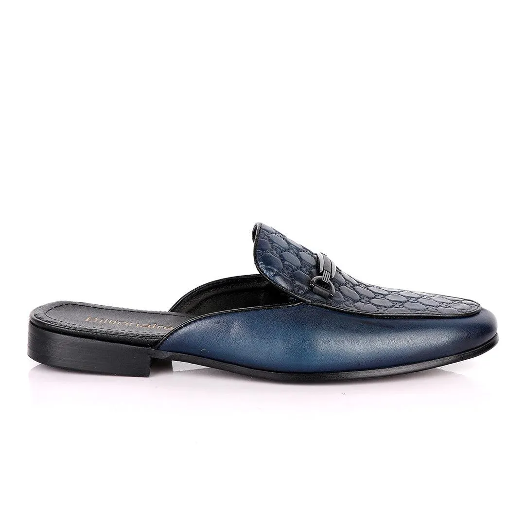 Billionaire Exquisite Blue Mole Leather Shoe