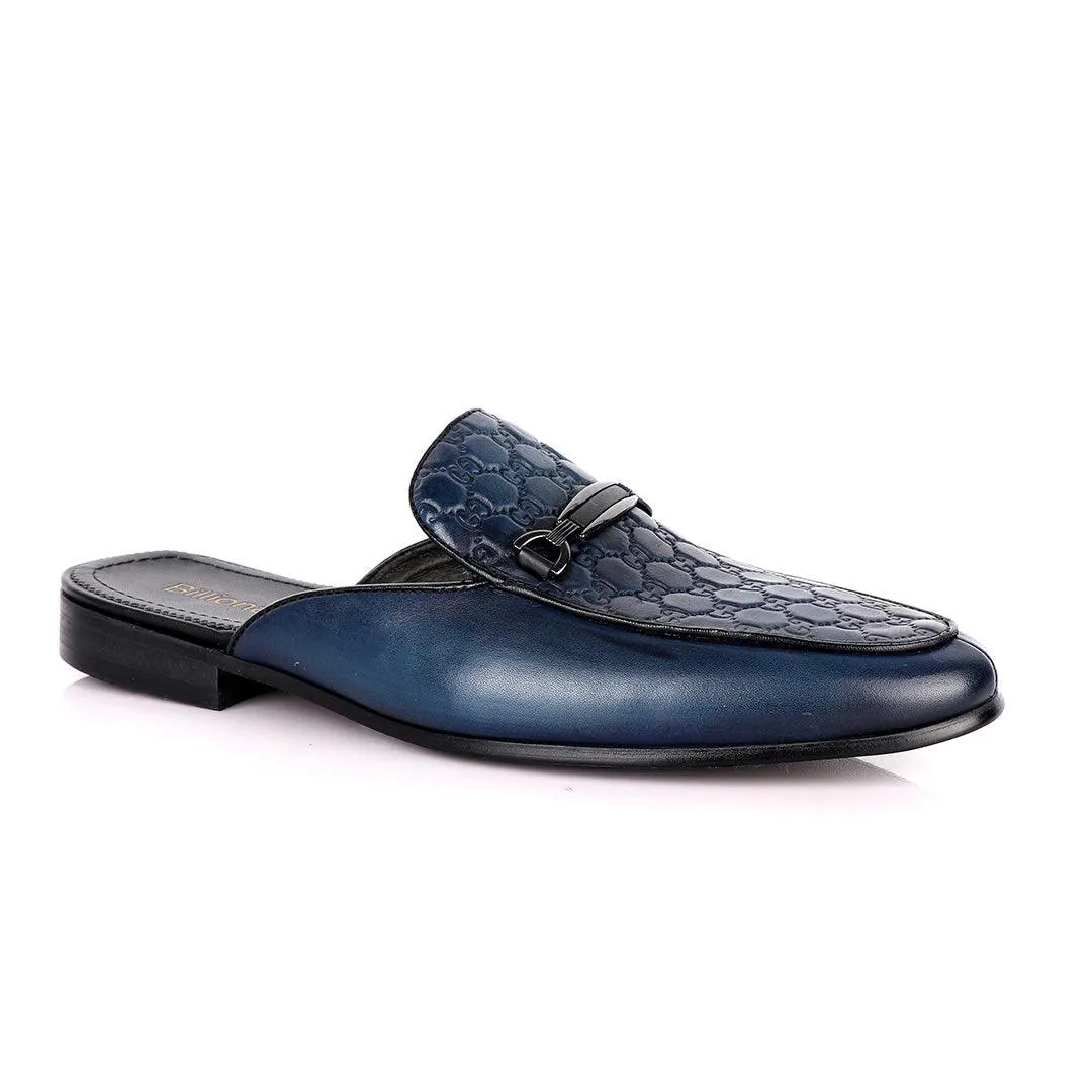 Billionaire Exquisite Blue Mole Leather Shoe