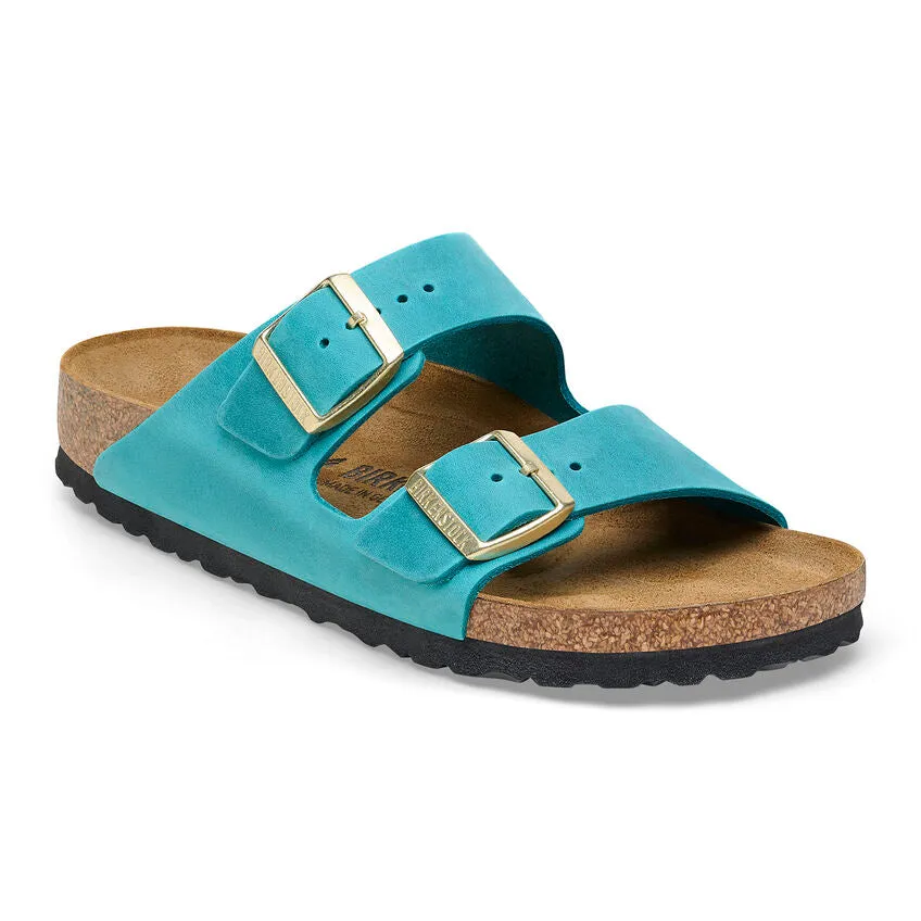 Birkenstock arizona oiled full grain leather n1026537 biscay bay turquoise