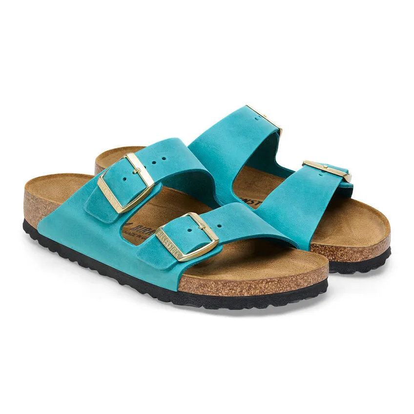 Birkenstock arizona oiled full grain leather n1026537 biscay bay turquoise