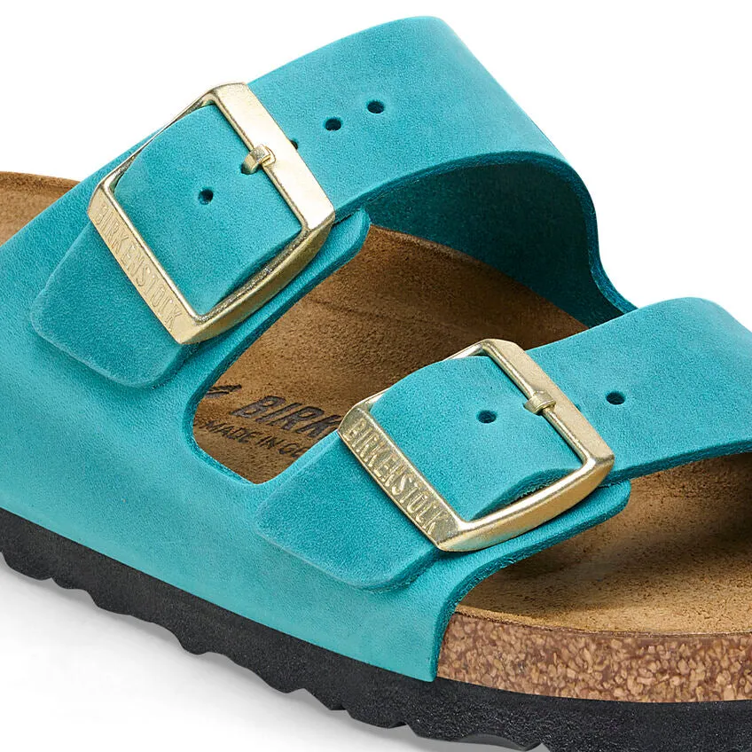 Birkenstock arizona oiled full grain leather n1026537 biscay bay turquoise