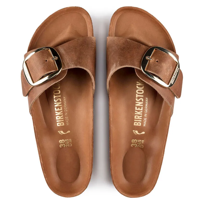 Birkenstock madrid leather big buckle 1006525 cognac