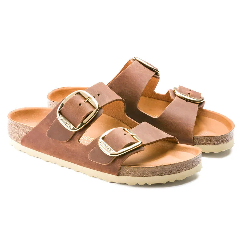 Birkenstock Women's Arizona Big Buckle Oiled Leather Sandal - Cognac