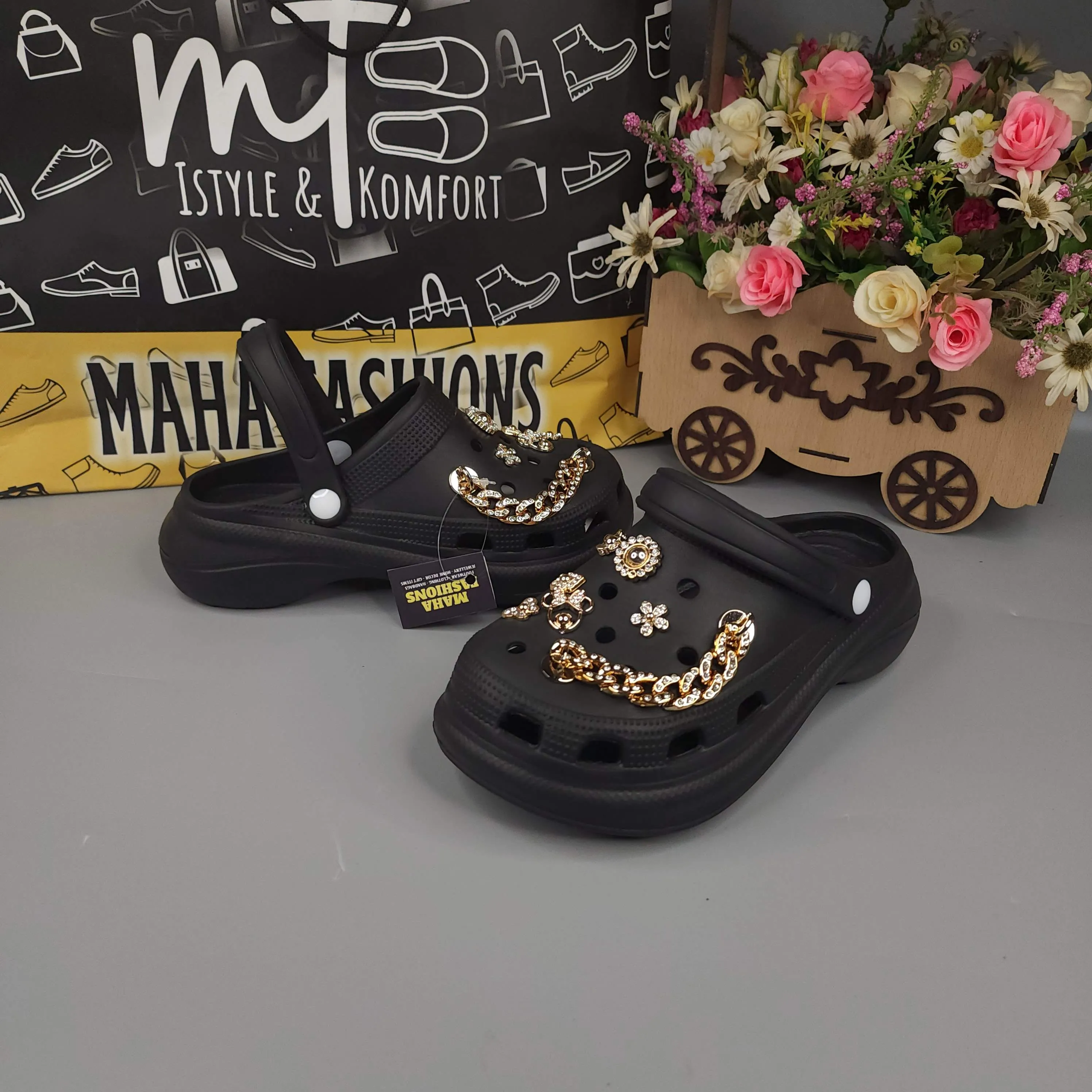 Black Casual Slipper Sandals