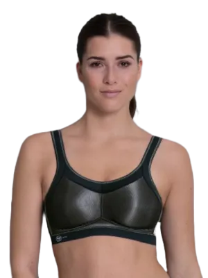 Black Maximum Support Momentum Sports Bra