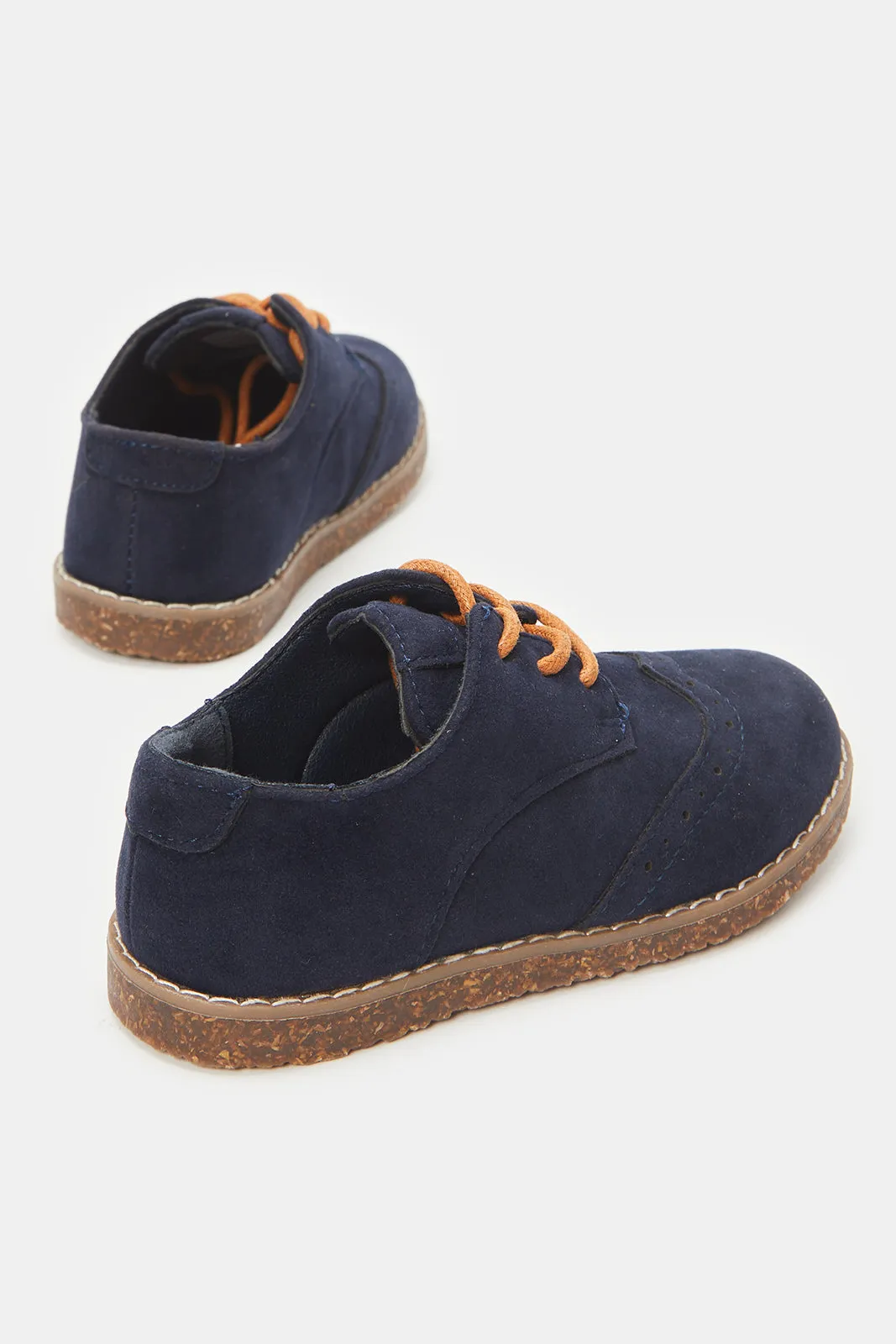 Boys Navy Lace Up Derby