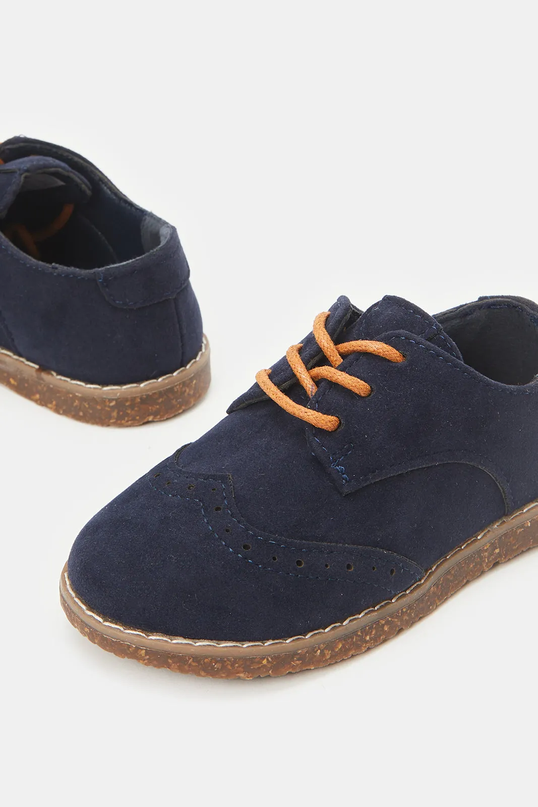 Boys Navy Lace Up Derby