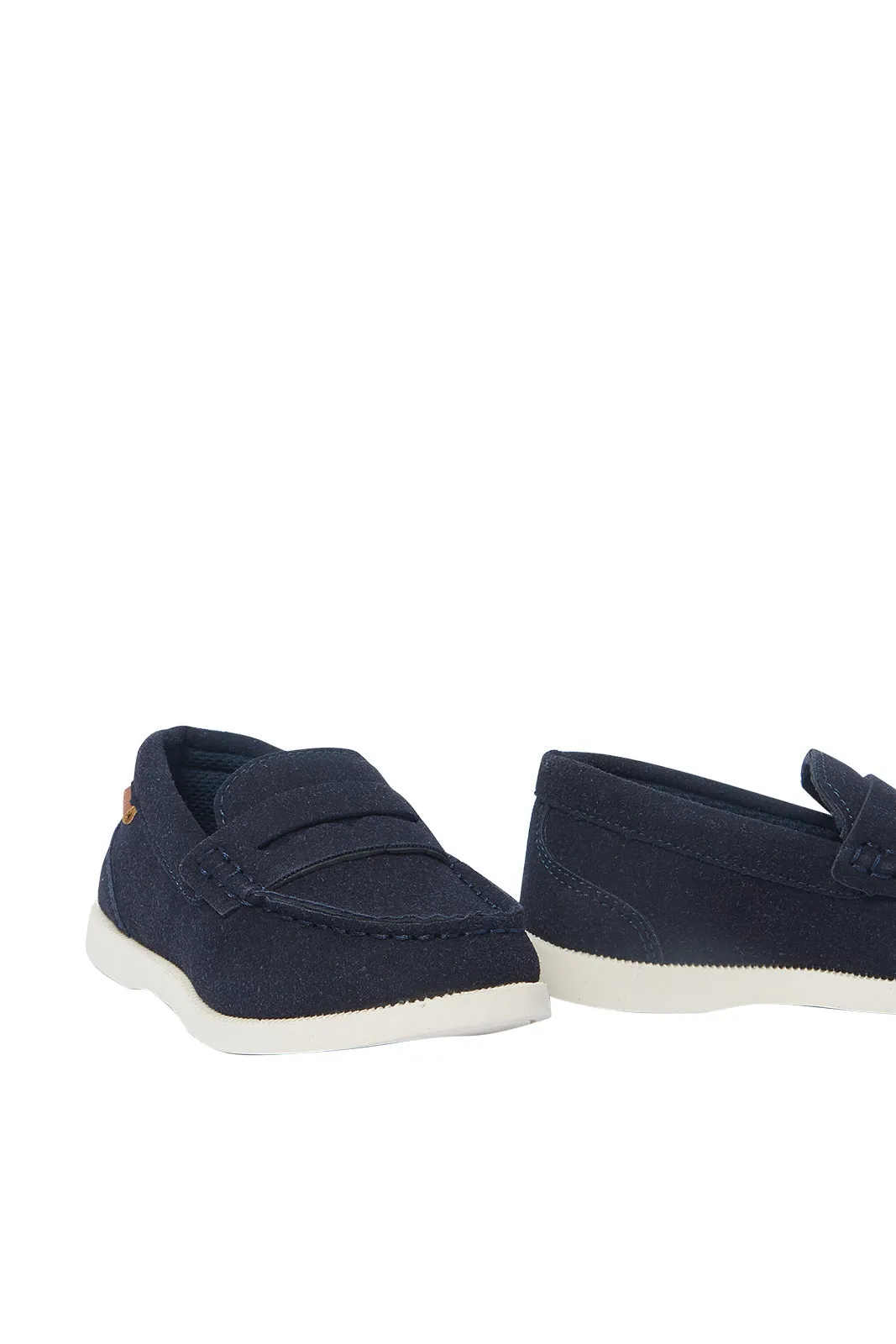 Boys Navy Textured Loafer