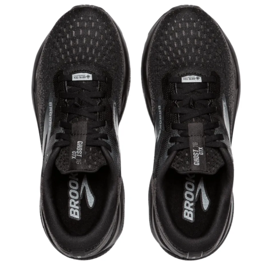 Brooks Men's Ghost 16 GTX Running Shoes in Black/Black/Ebony AW24