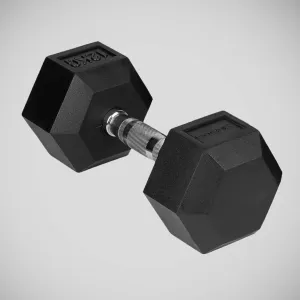 Bytomic Rubber 12kg Hexagon Dumbbell Single Black