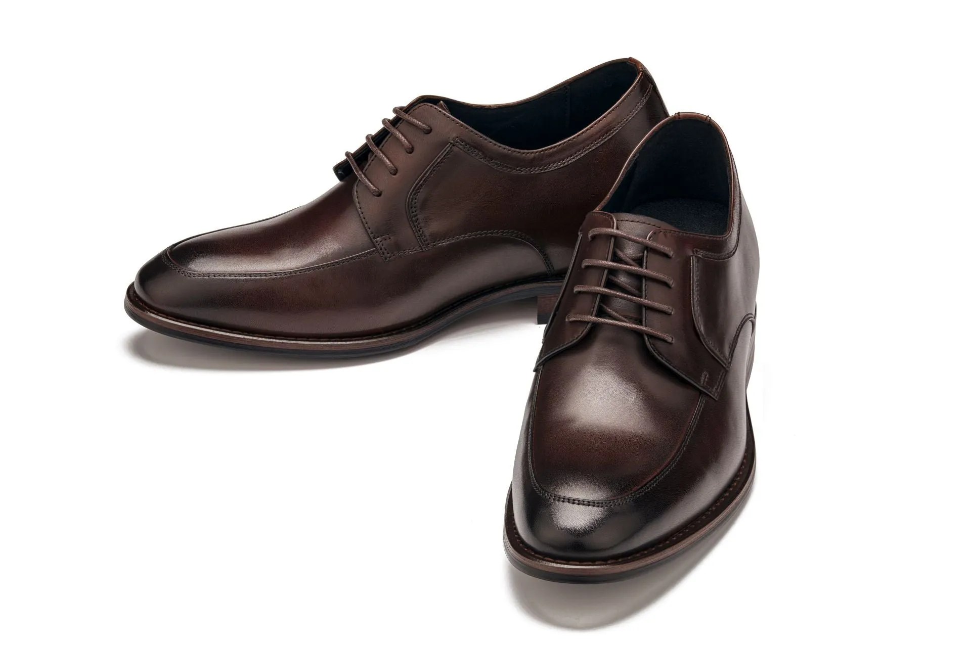 CALTO - Y7426 - 2.8 Inches Taller (Chocolate Brown) - Dress Oxford