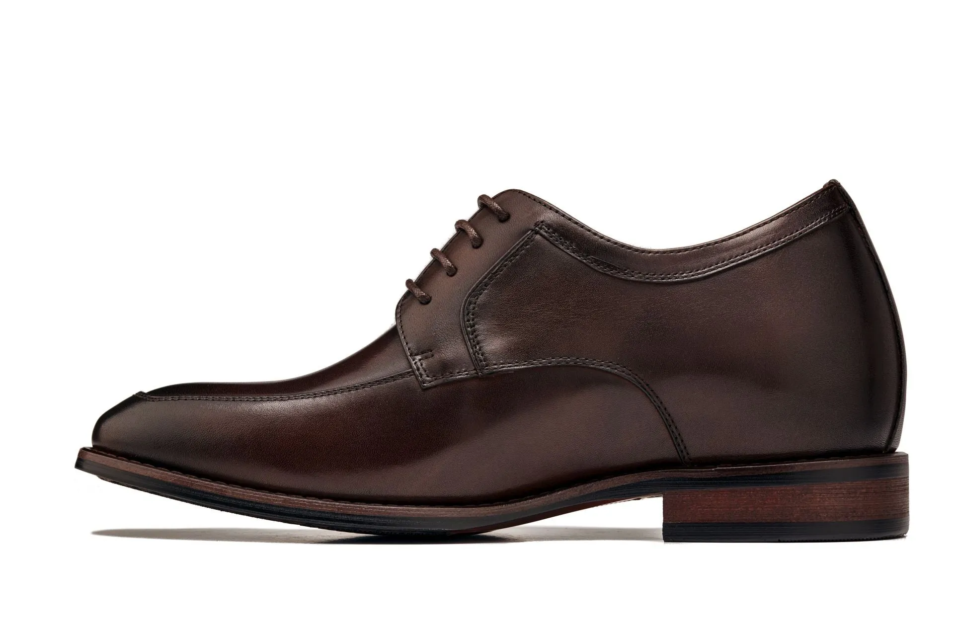 CALTO - Y7426 - 2.8 Inches Taller (Chocolate Brown) - Dress Oxford