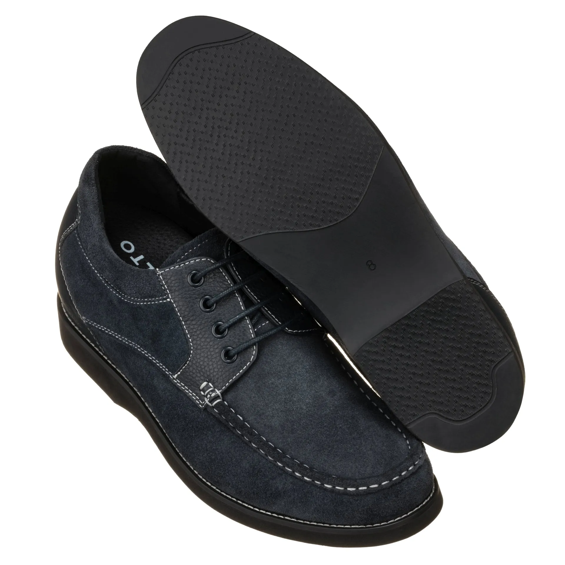 CALTO - YH9538 - 3.0 Inches (Navy) - Casual Leather Shoes