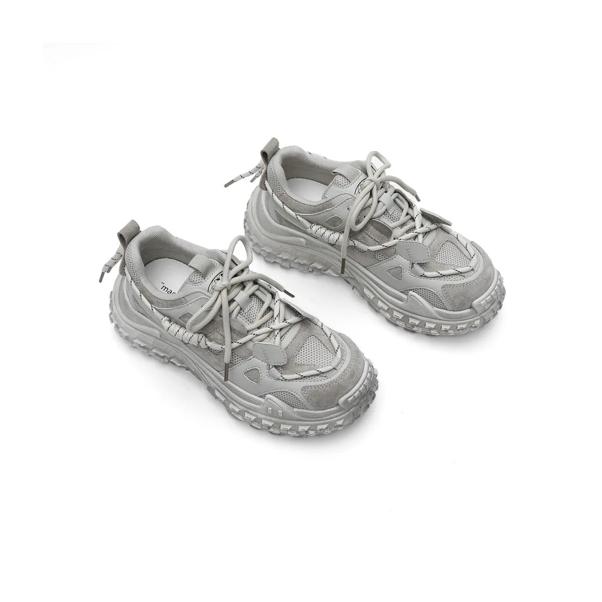 Chunky Sole Grey Performance Sneakers