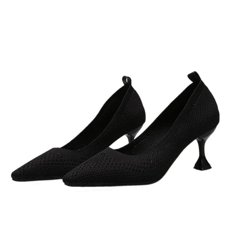 Classic Pointed toe kitten heel shoes