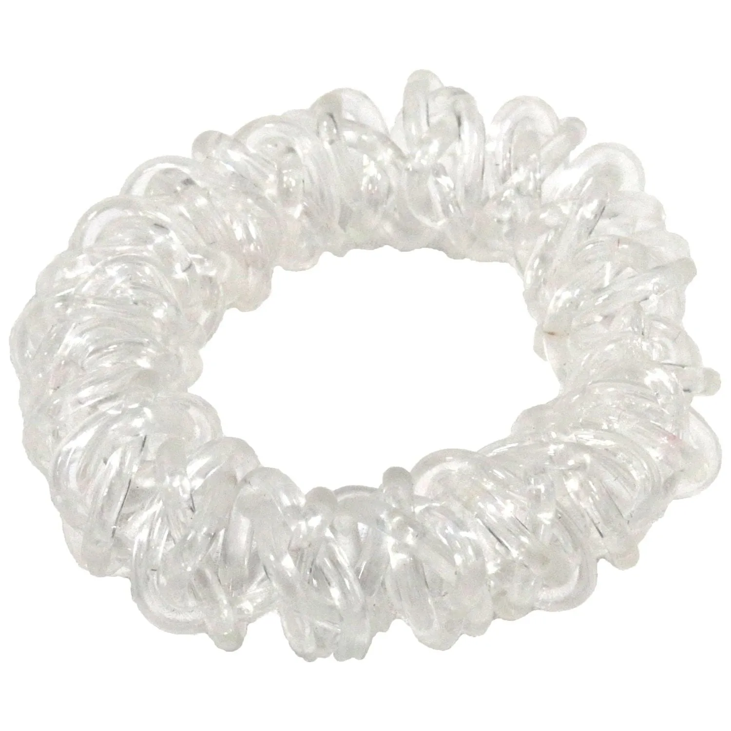 Clear Spiral Hair Ties - 6 Pack