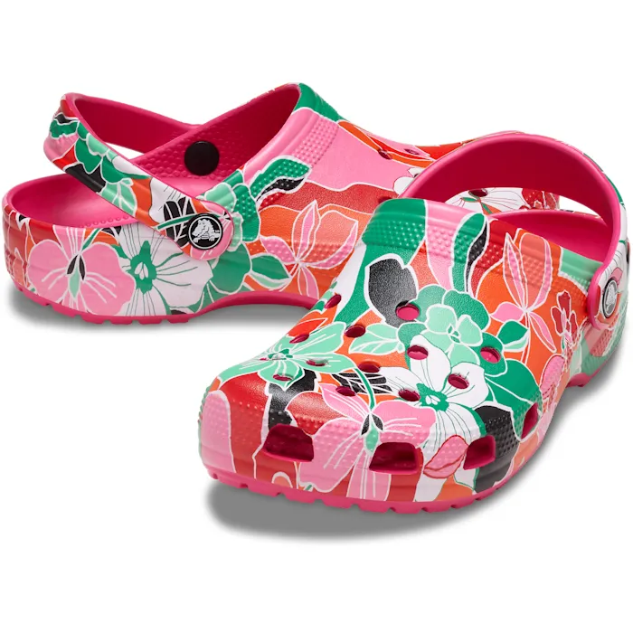 Crocs Classic Woodcut Floral Clog