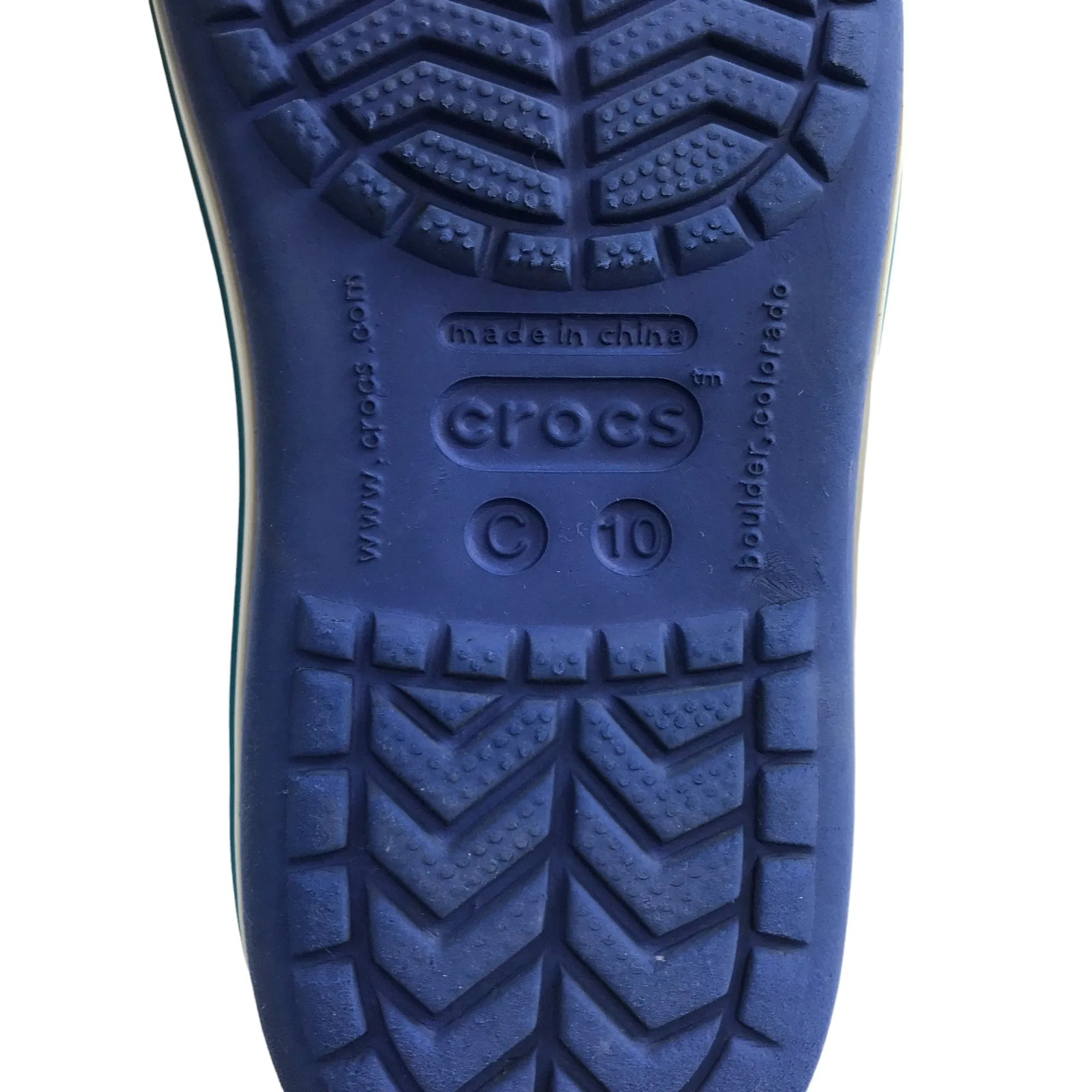 Crocs sandals shoe size 10 junior blue loop and hoop straps