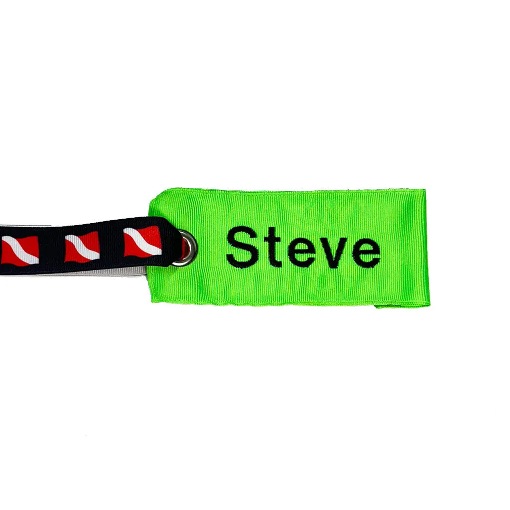 Custom Fabric Luggage Tag - Scuba Flag Fabric Handle