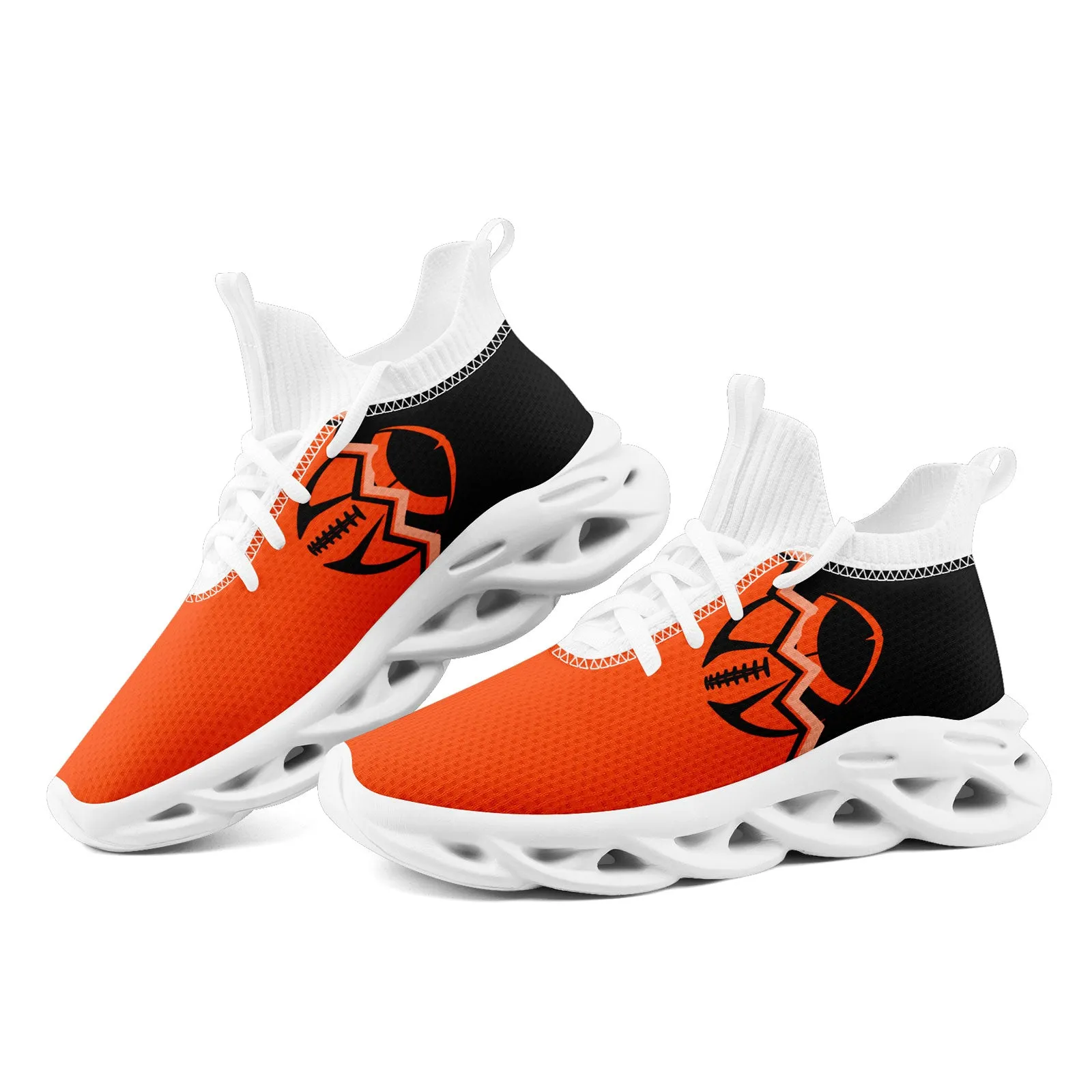 Custom Orange Black Ohio MaxSoul Shoes and Hat Combo Offer Personalized Combo ZH-D028017-19