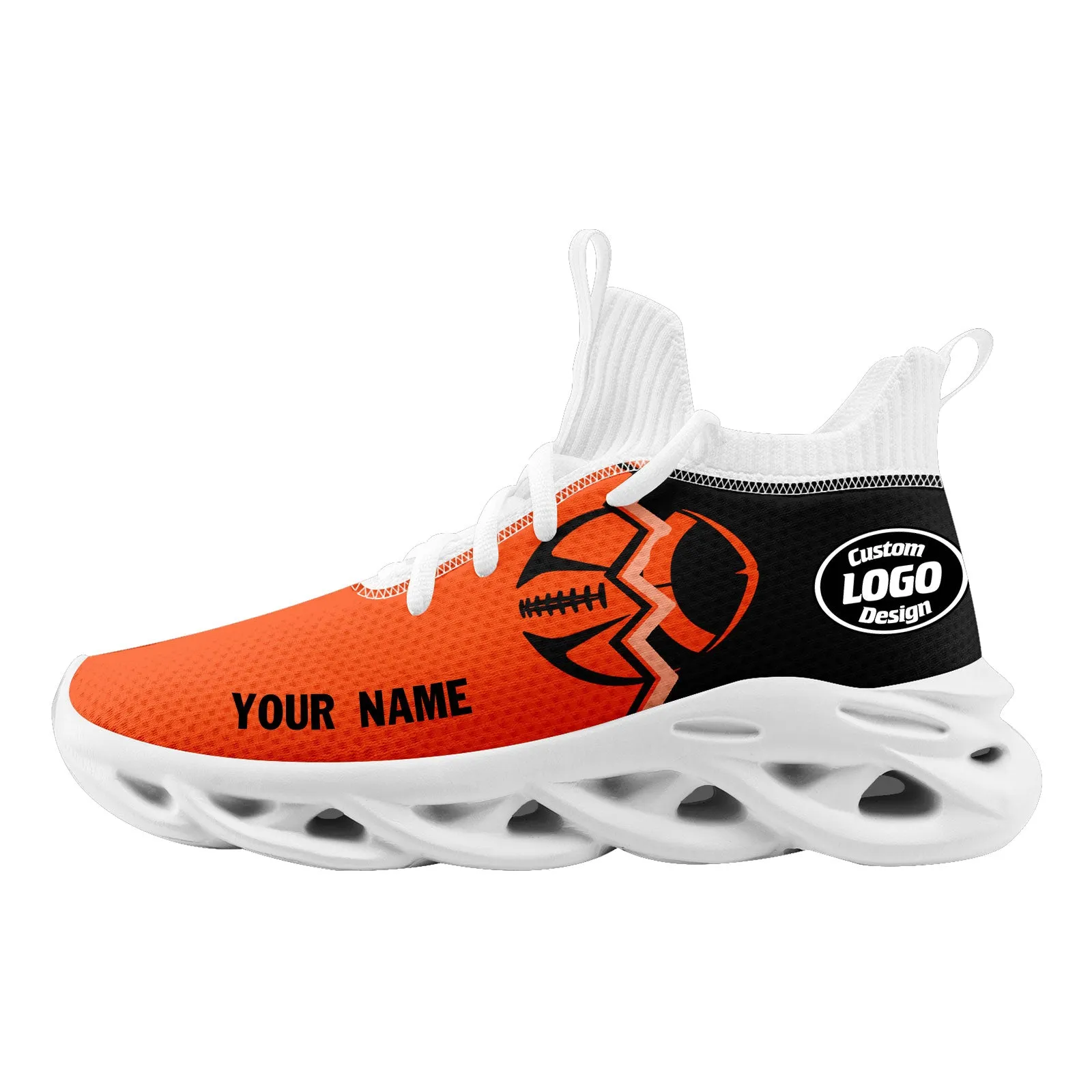 Custom Orange Black Ohio MaxSoul Shoes and Hat Combo Offer Personalized Combo ZH-D028017-19