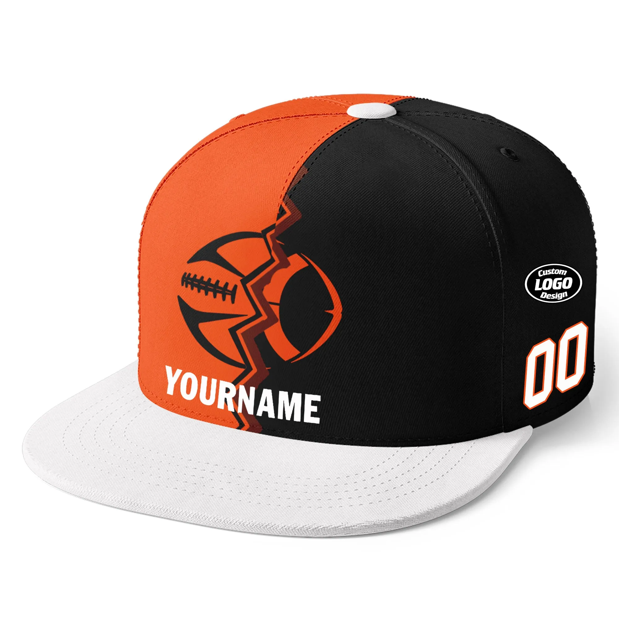 Custom Orange Black Ohio MaxSoul Shoes and Hat Combo Offer Personalized Combo ZH-D028017-19