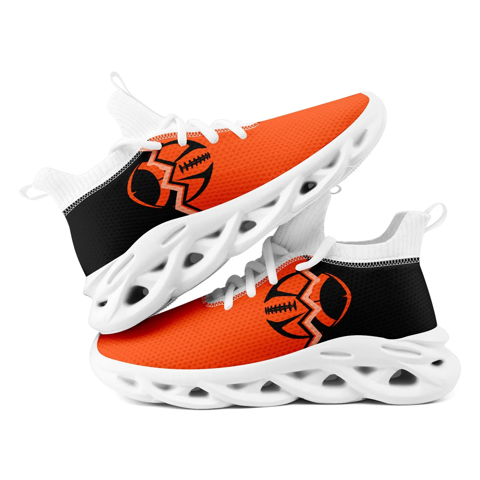 Custom Orange Black Ohio MaxSoul Shoes and Hat Combo Offer Personalized Combo ZH-D028017-19