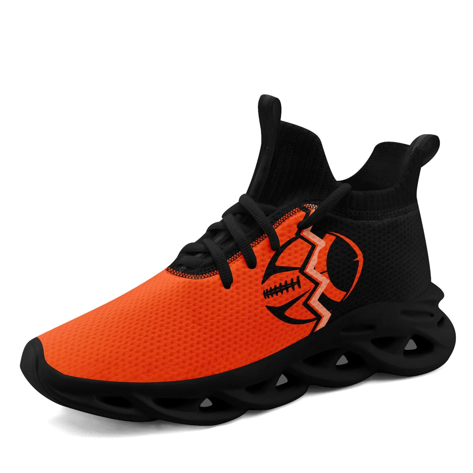 Custom Orange Black Ohio MaxSoul Shoes and Hat Combo Offer Personalized Combo ZH-D028017-19