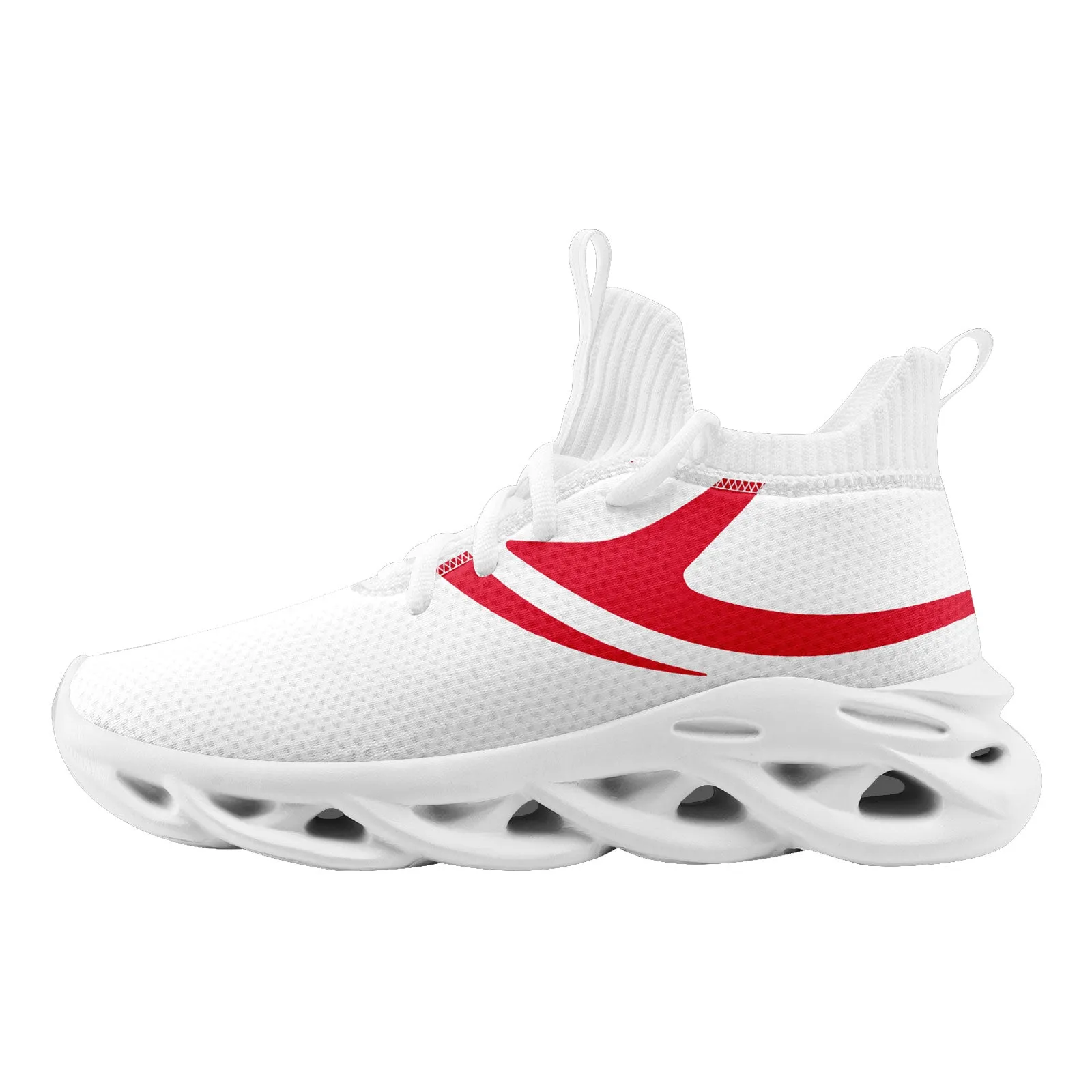 Custom White Red Kansas City Maxsoul Shoes Personalized Sneaker FN030-D025004-18